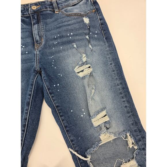 KanCan Distressed Paint Splatter Jeans Women’s Size 11/29 - Picture 2 of 5